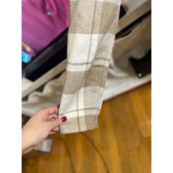 Rachel Zoe Plaid Wool Peacoat – Chic & Unworn | Size L, Classic Statement Layer - Picture 6 of 7